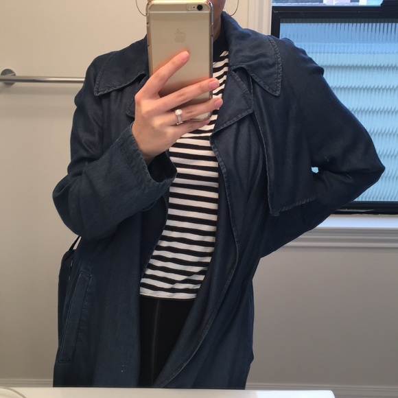 Zara Jackets & Coats Zara Denim Trench Coat Poshmark